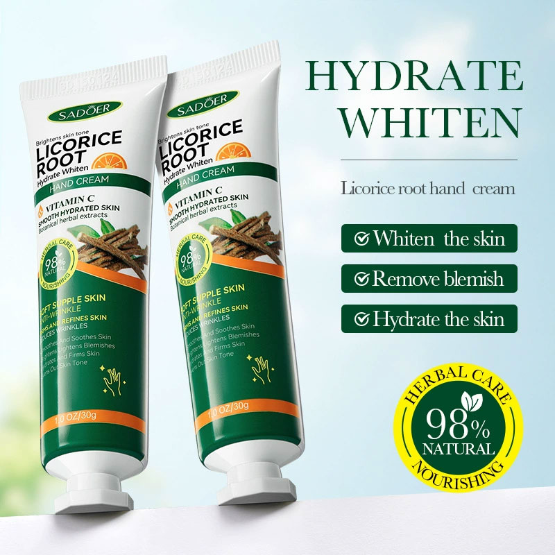 高速美白ダークナックルハンドクリーム明るく保湿強力な汚れリム - Licorice Root Sticks のレビューと価格